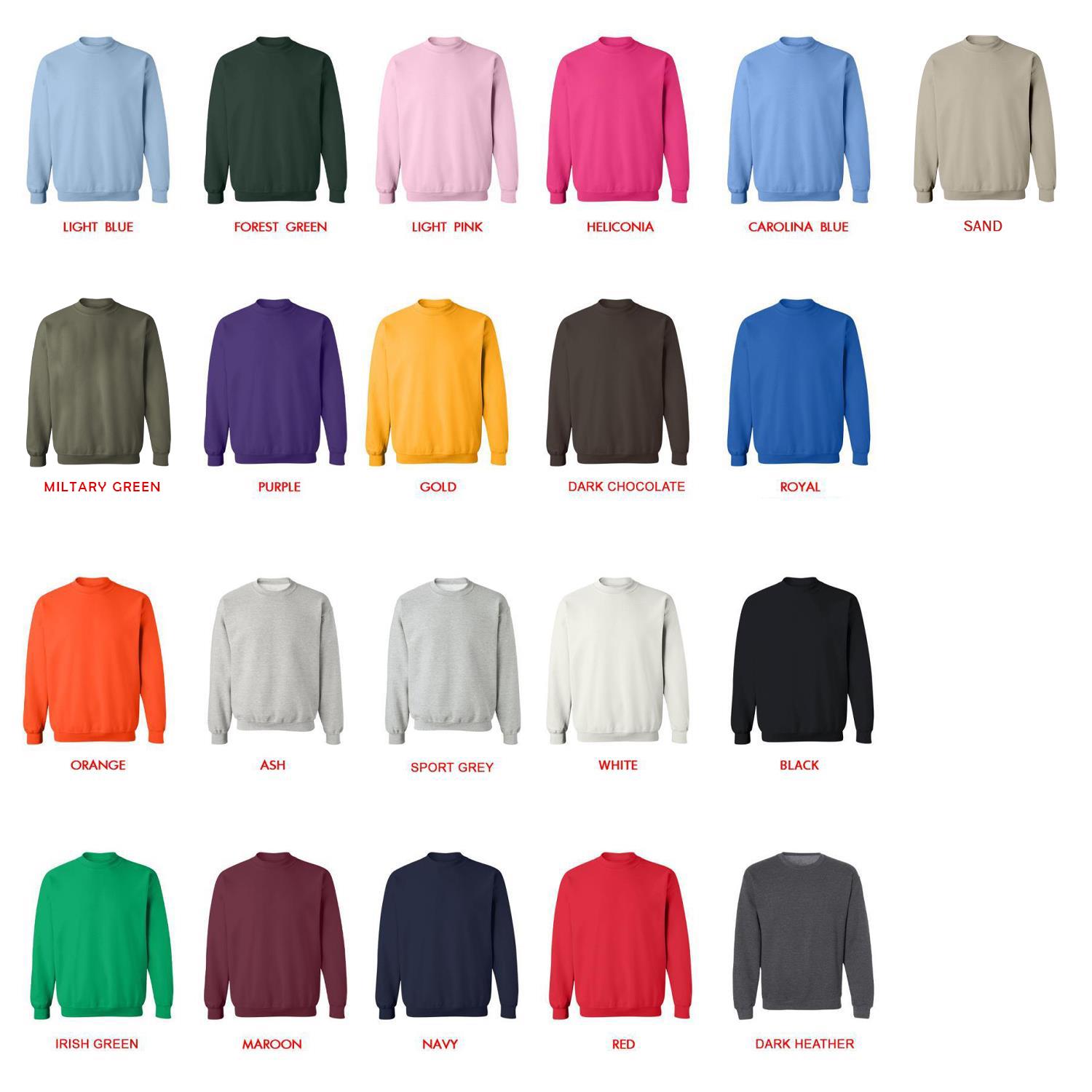 sweatshirt color chart - Minecraft UK Shop