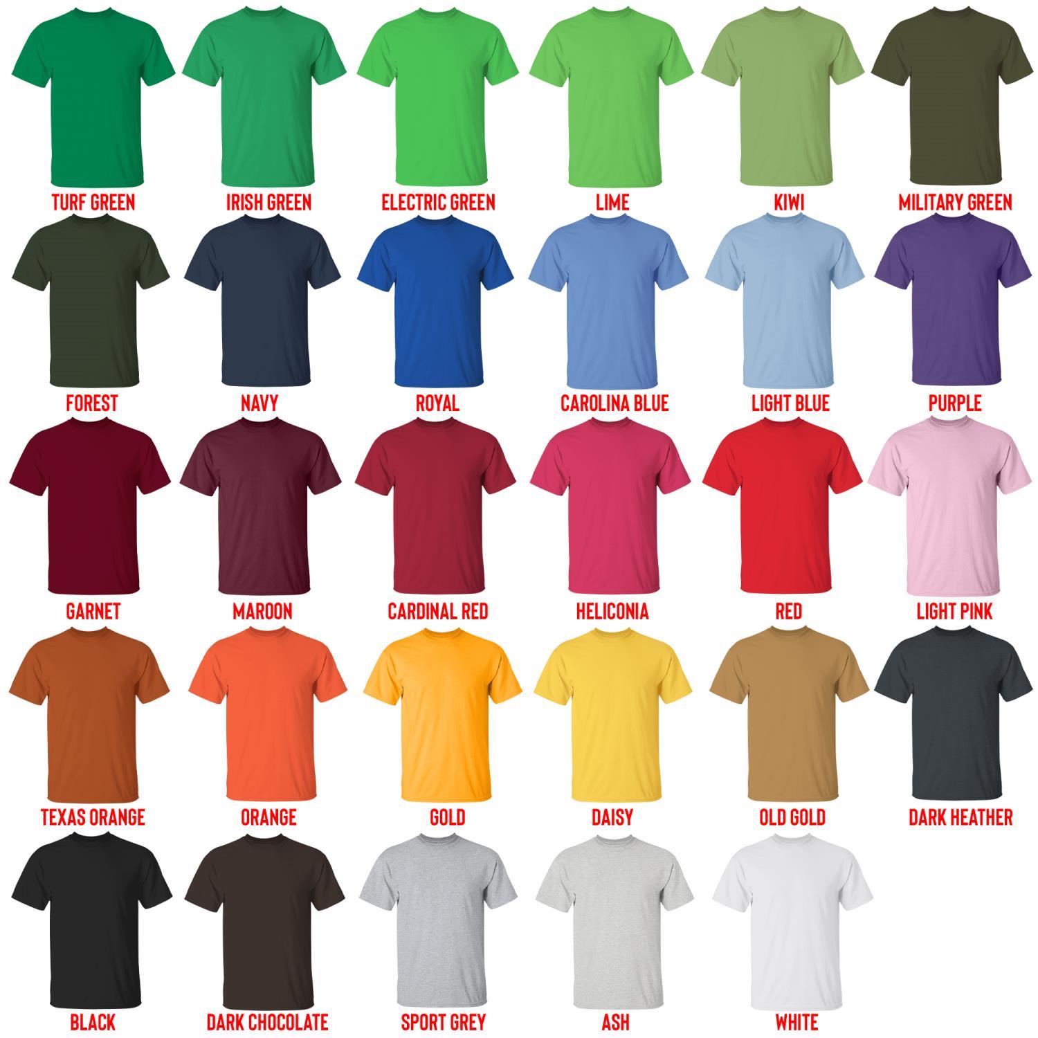 t shirt color chart - Minecraft UK Shop