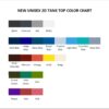 tank top color chart - Minecraft UK Shop