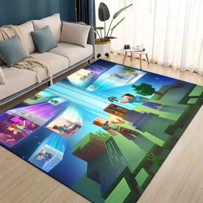 Minecraft Nether Portal Adventure Rug