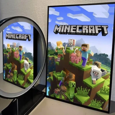 Minecraft Farm Animals & Heroes Wall Art
