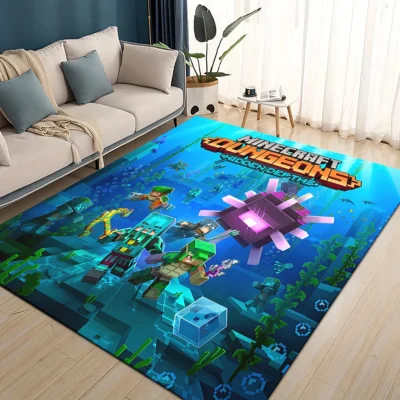 Minecraft Underwater Ocean Temple Rug