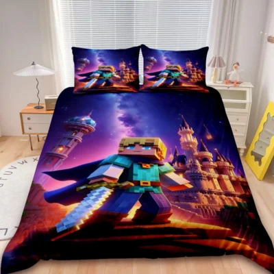 Minecraft Galaxy Warrior Steve Bedding Set