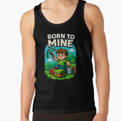 Minecraft Born To Mine Tank Top