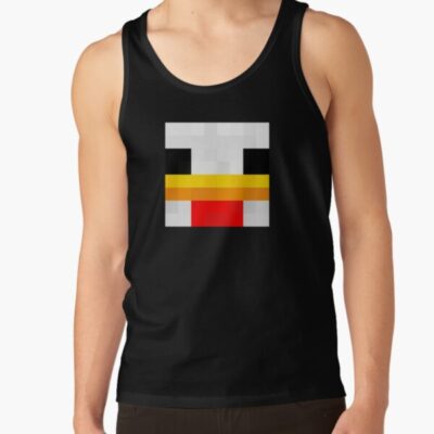 Chicken Minecraft Head Pixel Art Design Tank Top