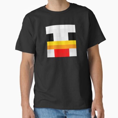 Chicken Minecraft Head Pixel Art Design T-shirt