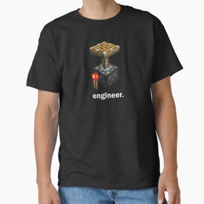 Engineer Minecraft Redstone Piston T-shirt