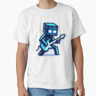 Alternative view of Guitarist Minecraft Enderman T-shirt