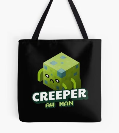 Creeper Aw Man With Green Creature Illustration Tote Bag