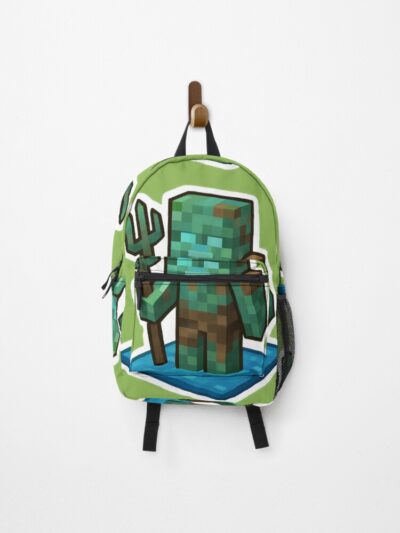 Hostile Drowned Pixelated Art Backpack
