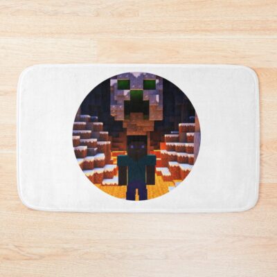 Steve Vs Creeper Bath Mat