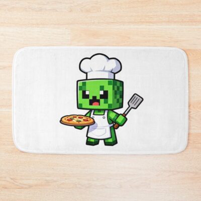 Chef Creeper Minecraft Bath Mat