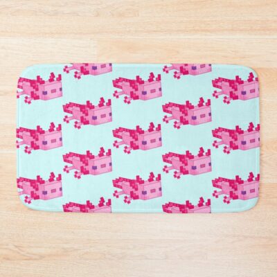 Minecraft Pink Axolotl Bath Mat