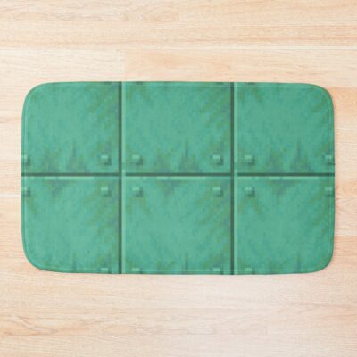 Minecraft Oxidized Copper Block Texture Pixel Art Bath Mat