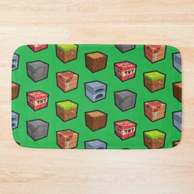 Minecraft Block Pattern Bath Mat