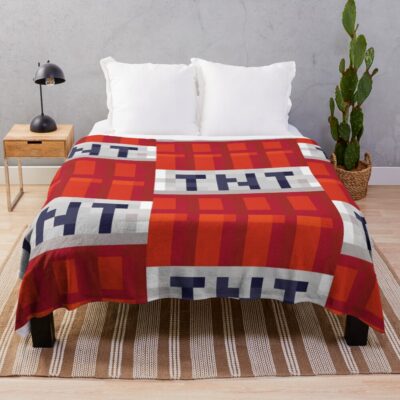 Minecraft Tnt Block Throw Blanket