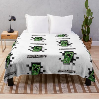 Minecraft Creeper Throw Blanket