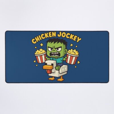 Minecraft Chicken Jockey Holding Popcorn Mouse Pad