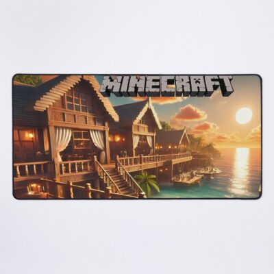 Minecraft Steve And The Creeper On Vacation Mouse Pad