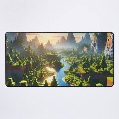 Minecraft Digital Rendering Of A World Mouse Pad
