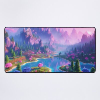 Minecraft Fantasy Moutain Landscape Mouse Pad