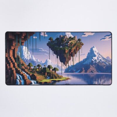 Majestic Sky Island Minecraft Art Mouse Pad