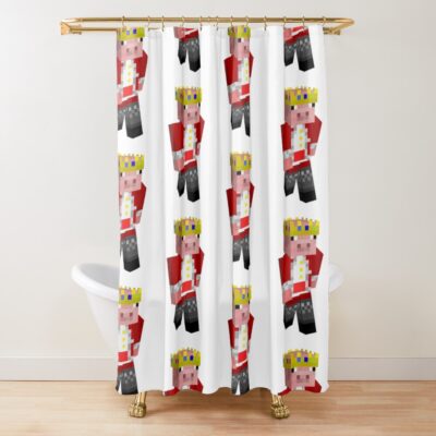Technoblade Minecraft Shower Curtain