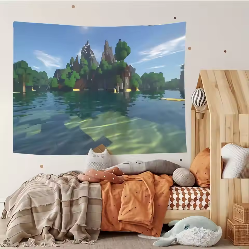 Minecraft Creative Design Tapestry
