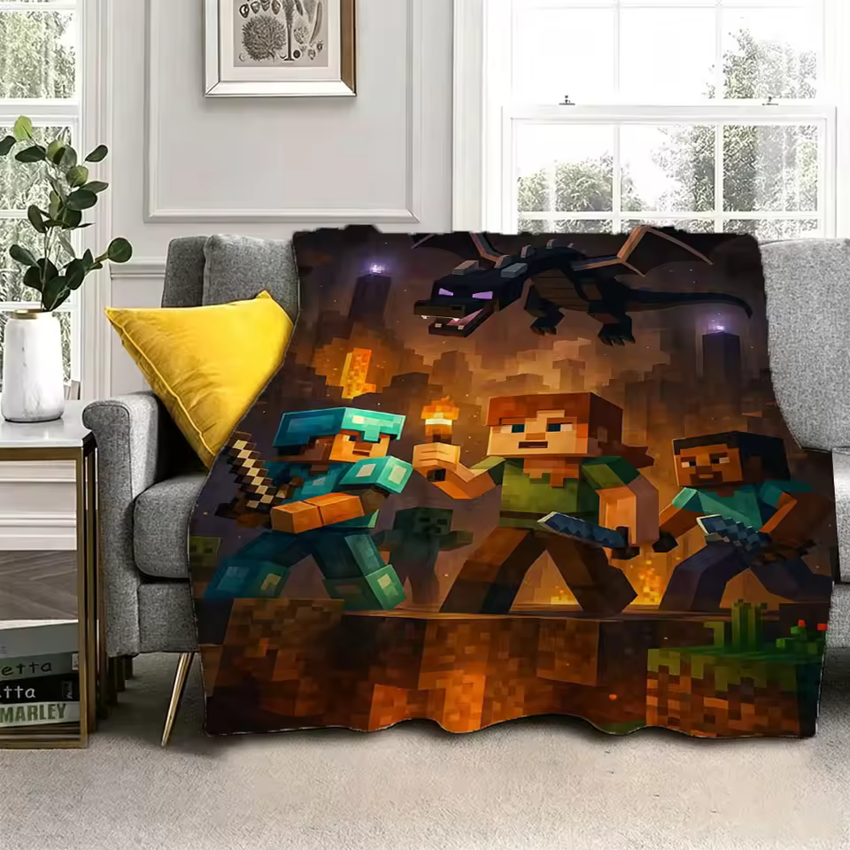 Minecraft Vintage Style Blanket