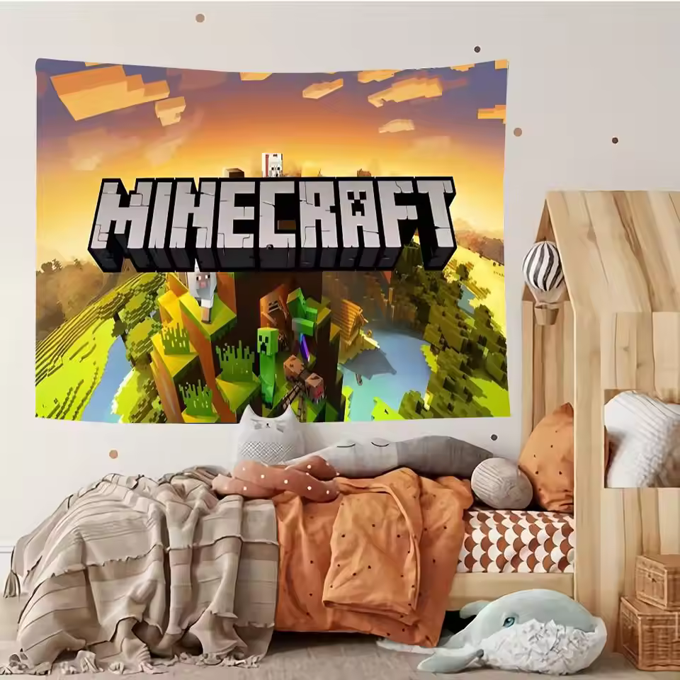 Minecraft Iconic Design Tapestry