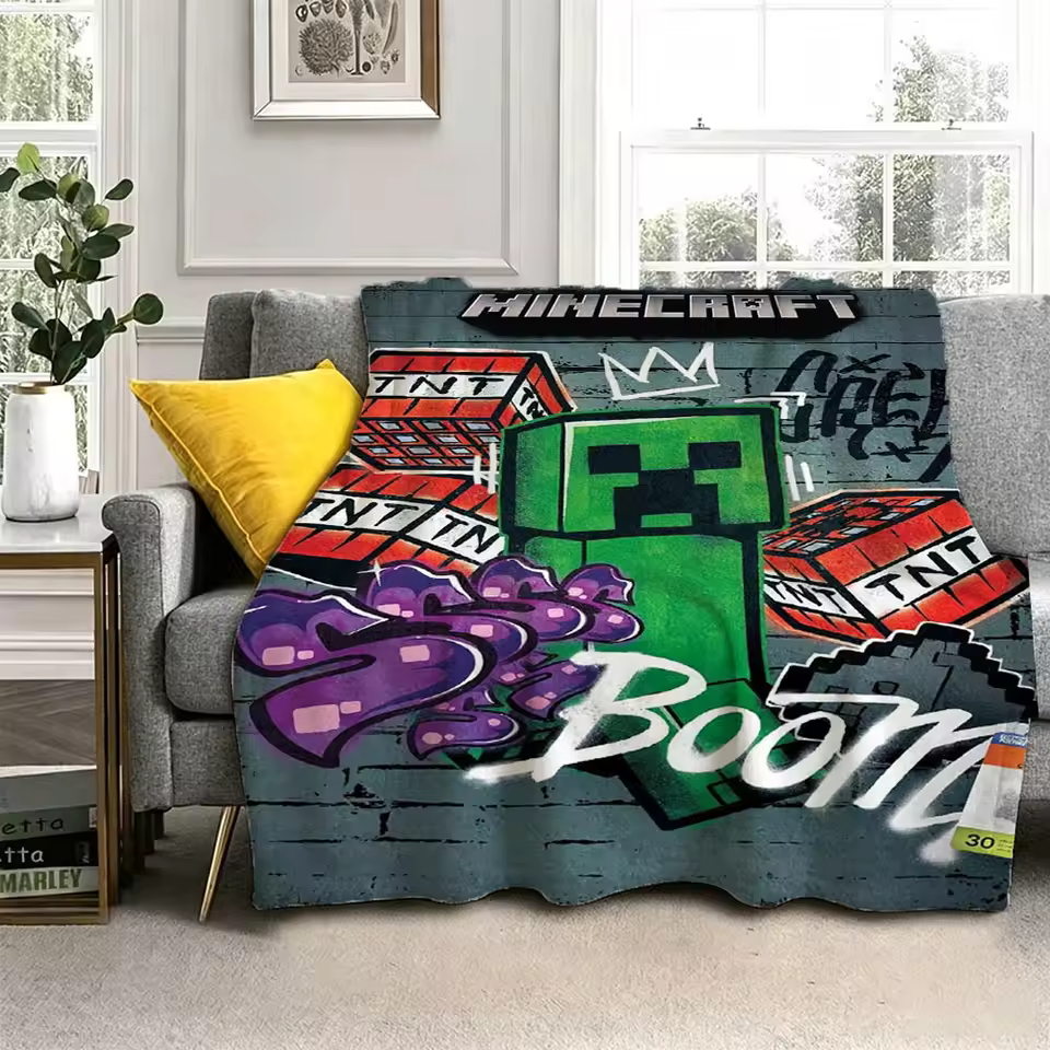 Minecraft Classic Style Blanket